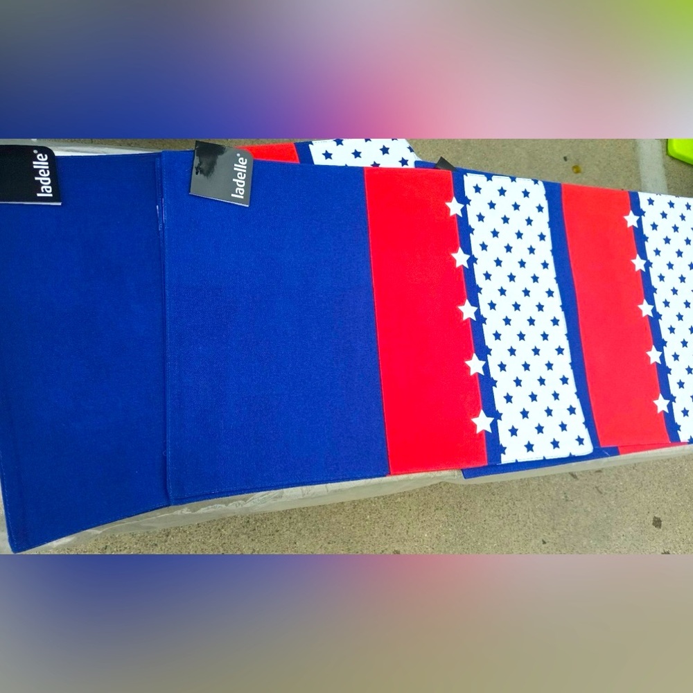 Patriotic Placemats set of 4 Red Whit & Blue